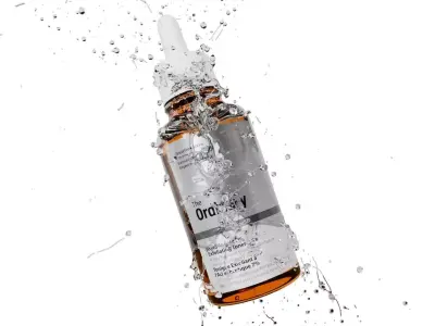 VFX Animated Water Splash On Cosmetic Product 3D model