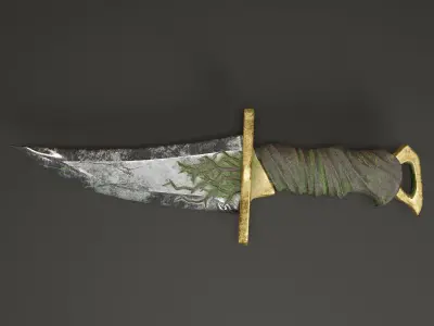 Stylized Dagger 3D Model Low-poly 3D model