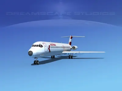 Douglas DC-9-50 Austrian 3D model