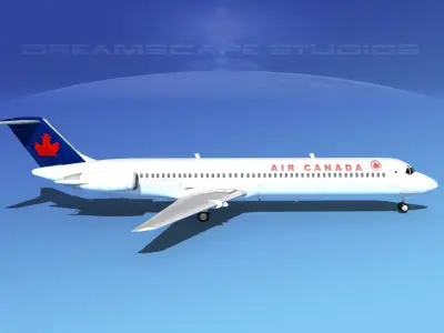 Douglas DC-9-50 Air Canada 3D model