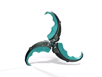 Futuristic Shuriken - Ninja Blade Weapon Low-poly 3D model