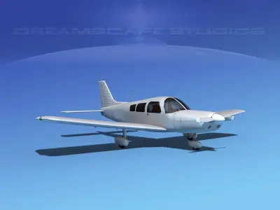 Piper PA-28-235 Cherokee Bare Metal 3D model