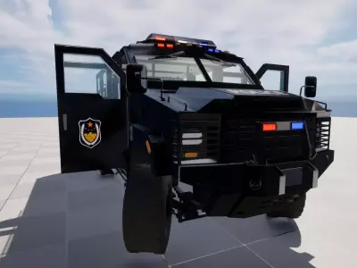 Chinese SWAT Truck Low-poly 3D model