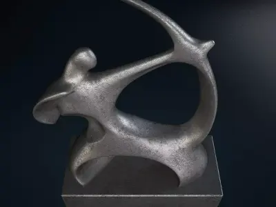 Archer - Statuette Low-poly 3D model