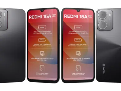 Xiaomi REDMI 15A 5G All Colors 3D model