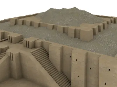 Ziggurat Ur of Iraq 3D model