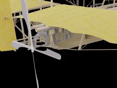 Flying Machine Low-poly 3D model