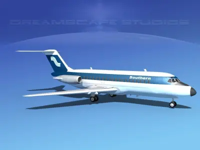 Douglas DC-9-15 Southern 2 3D model