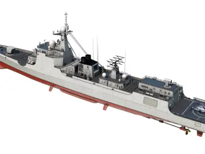 Type052D Chinese Navy Type 052D Destroyer PLAN LvyangIII class Low-poly 3D model