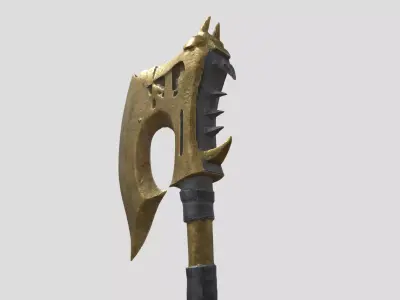 Curved Ritual Dagger 3D model