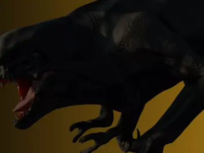 D Rex Distortus Rex Mutant Dinosaur 3D Model Low-poly 3D model