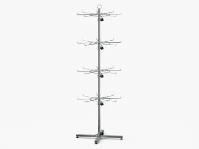 Spinning Rack Type 01 Metal Black and White 3D model