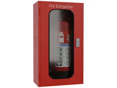 Fire Extinguisher In Box 3D model