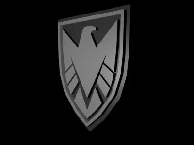 Marvels SHIELD Badge Version 2 Free low-poly 3D model