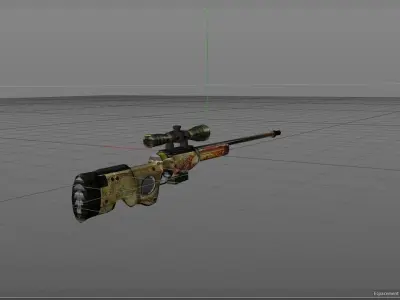 AWP Dragon Lore CSGO Free 3D model