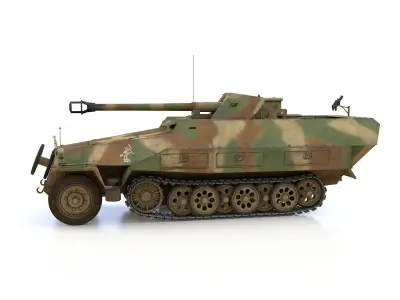 SDKFZ 251 Ausf D - Pakwagen - 11 Pz Div 3D model