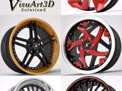 Schmidt wheel rims 1 3D model