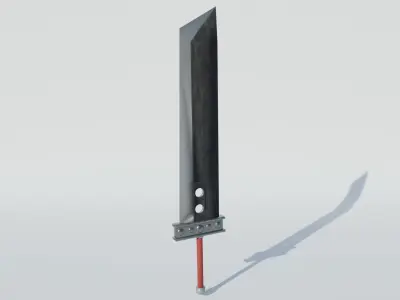 Final Fantasy Big Sword Free low-poly 3D model