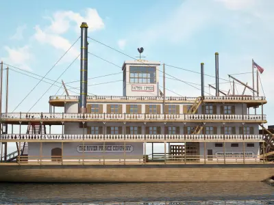 Mississippi Steamboat 3D model