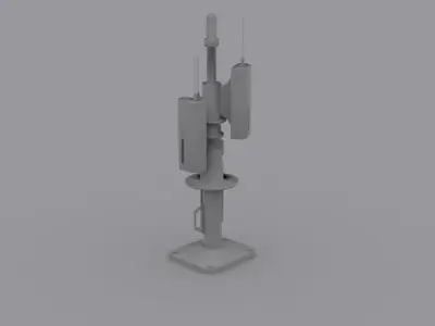Sci fi sensor model Low-poly 3D model