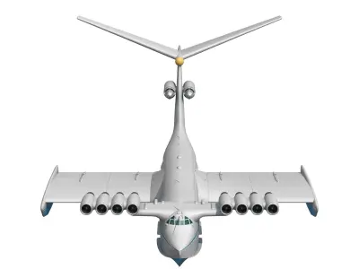 KM Ekranoplan 3D model