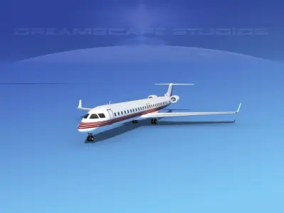 Bombardier CRJ1000 Corporate 3 3D model