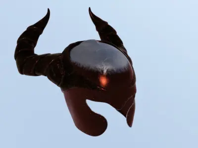 Helmet horn damon 3D model