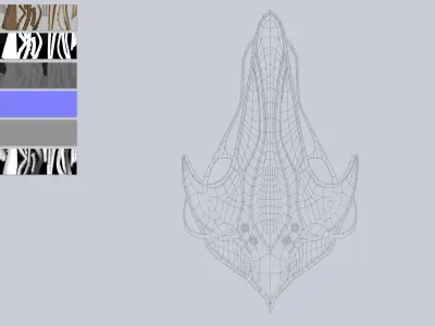 Alien spacecraft Low-poly 3D model