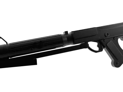 Blaster Starwars Clone Troop 3D print Low-poly 3D model