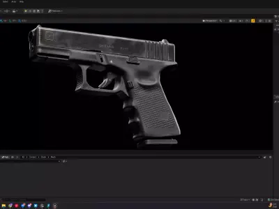 9mm Pistol - Handgun Low-poly 3D model