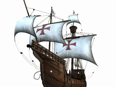 Columbus sailboat 3D model