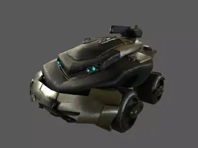 SIC FI WAR TANK Low-poly 3D model