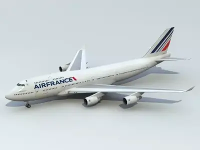 747-400 Air France 3D model