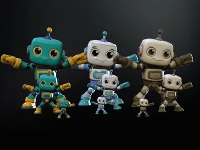 Minirobotic3 Low-poly 3D model