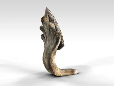 Angkor Naga snake statue Low-poly 3D model