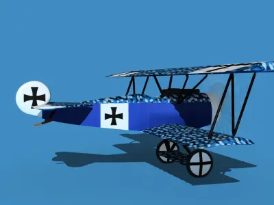 Fokker D-VI V04 3D model