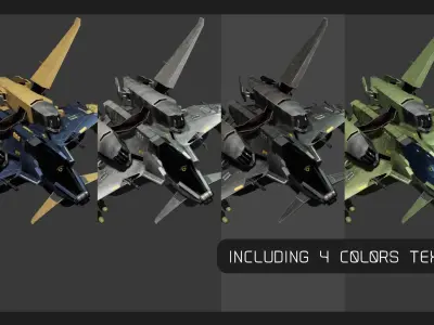 LOW POLY AIRCRAFT - VIPER  Low-poly 3D model