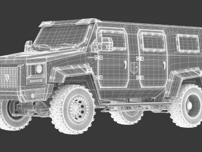 Alpine Condor Armored Luxury Tactical SUV 3D model