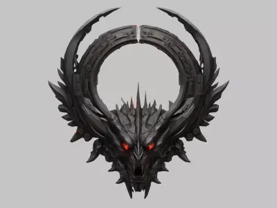 Kaiju Hunter Sigil Low-poly 3D model