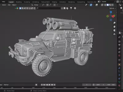 JLTV Military Armored Truck 3D print model