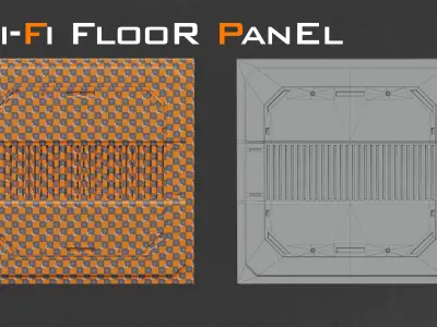 Free Sci-Fi Floor Panel Free 3D model