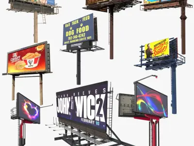 Billboard Collection 3D model