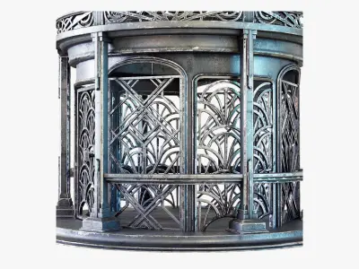 Birdcage Art Deco Low-poly 3D model