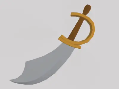Stylized Low-Poly Blade Low-poly 3D model