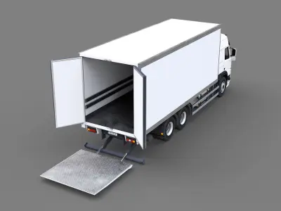 Medium Size Box Truck Low-poly 3D model