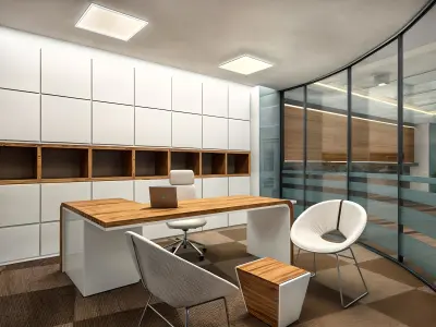 Office Design Low-poly 3D model