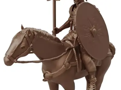 Roman Horseman with Aquila 3D print model