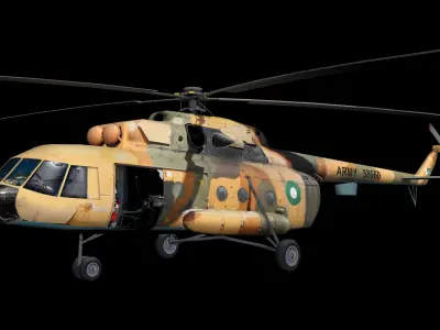 Low Polygon Mi-17 Low-poly 3D model