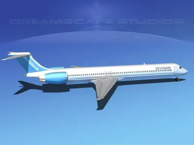 McDonnell Douglas MD80 Devonair 3D model