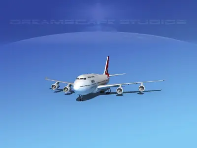 Boeing 747-400 Qantas 3D model